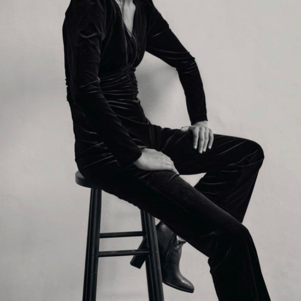 Zara velvet jumpsuit